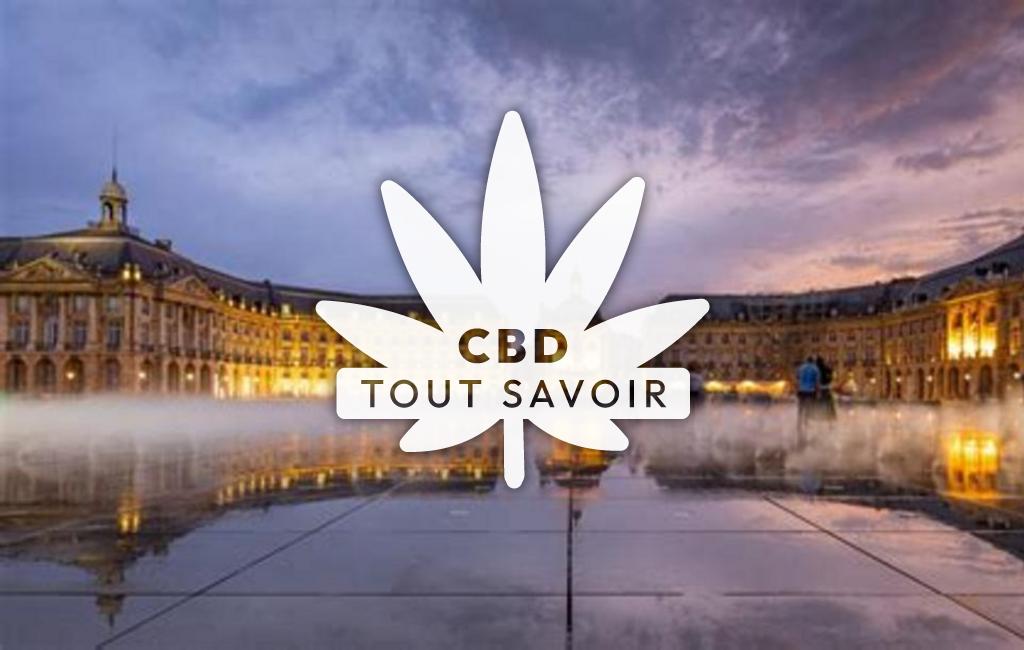 Village à Lignan-de-Bordeaux avec feuille Cannabis CBD