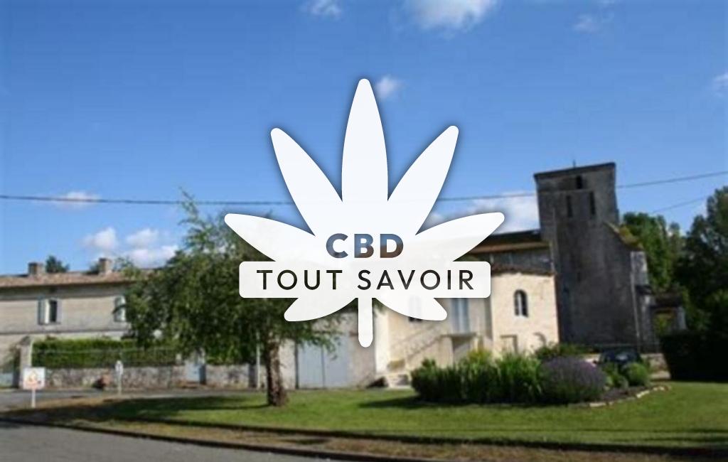 Village à Bonnetan avec feuille Cannabis CBD