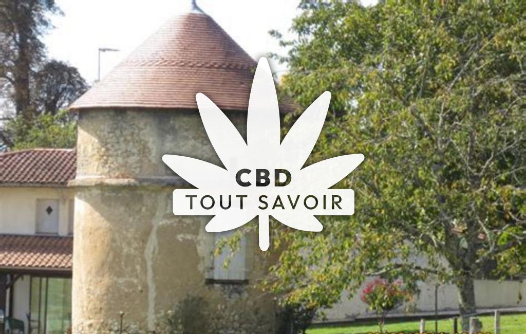 Village à Loupes avec feuille Cannabis CBD