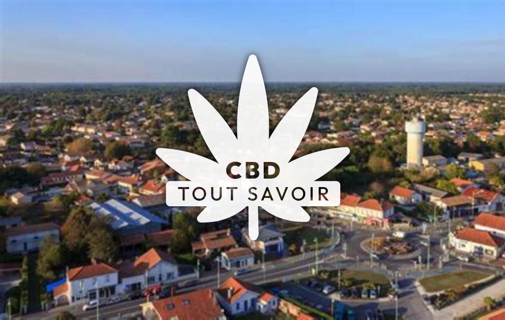 Village à Biganos avec feuille Cannabis CBD