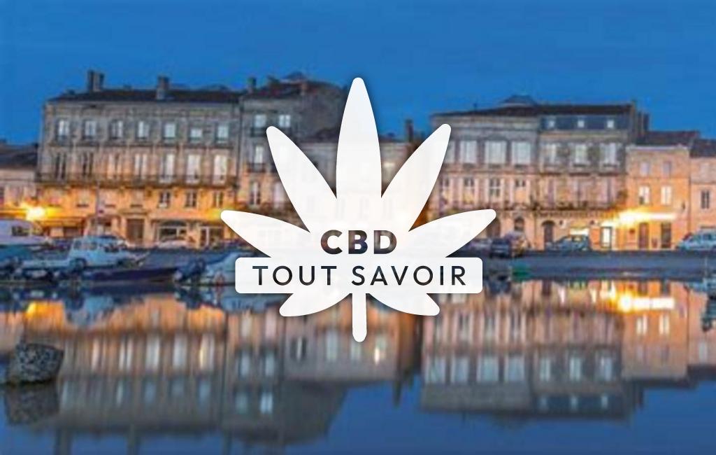 Village à Blaye avec feuille Cannabis CBD