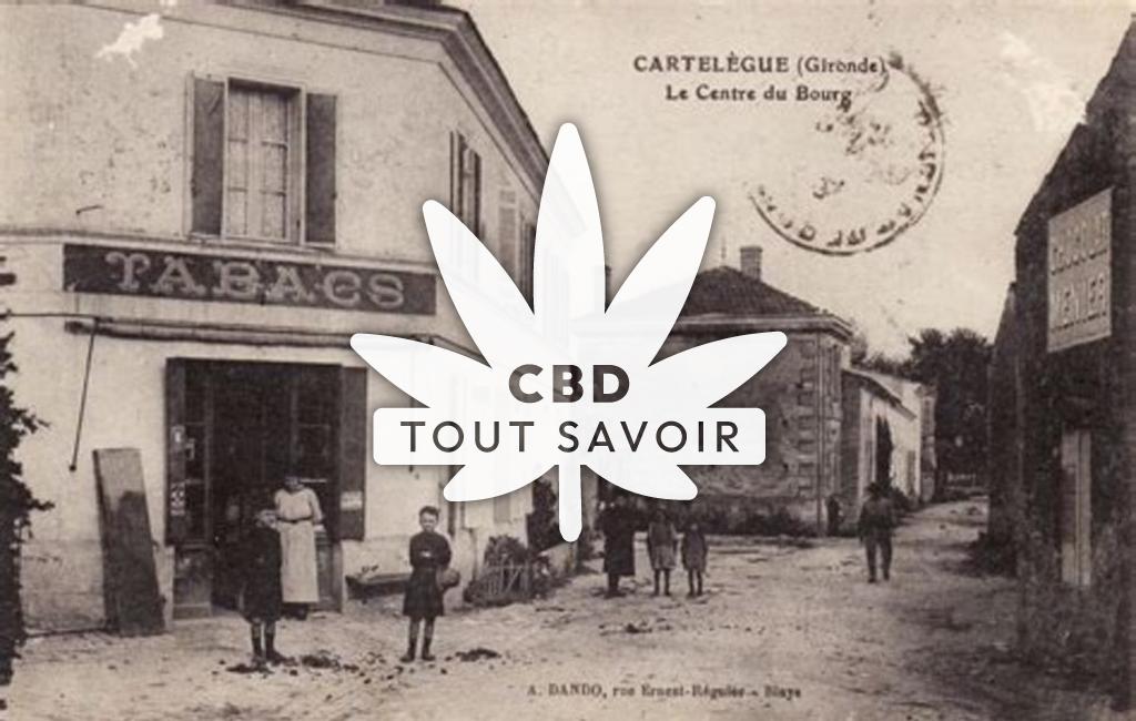 Village à Cartelegue avec feuille Cannabis CBD