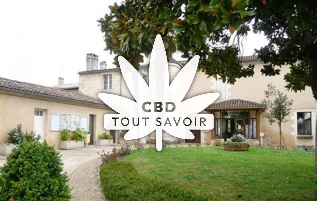 Village à Beguey avec feuille Cannabis CBD