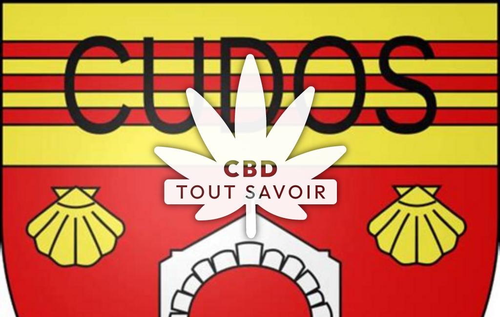 Village à Cudos avec feuille Cannabis CBD
