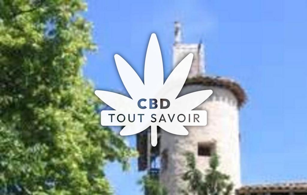 Village à Gans avec feuille Cannabis CBD