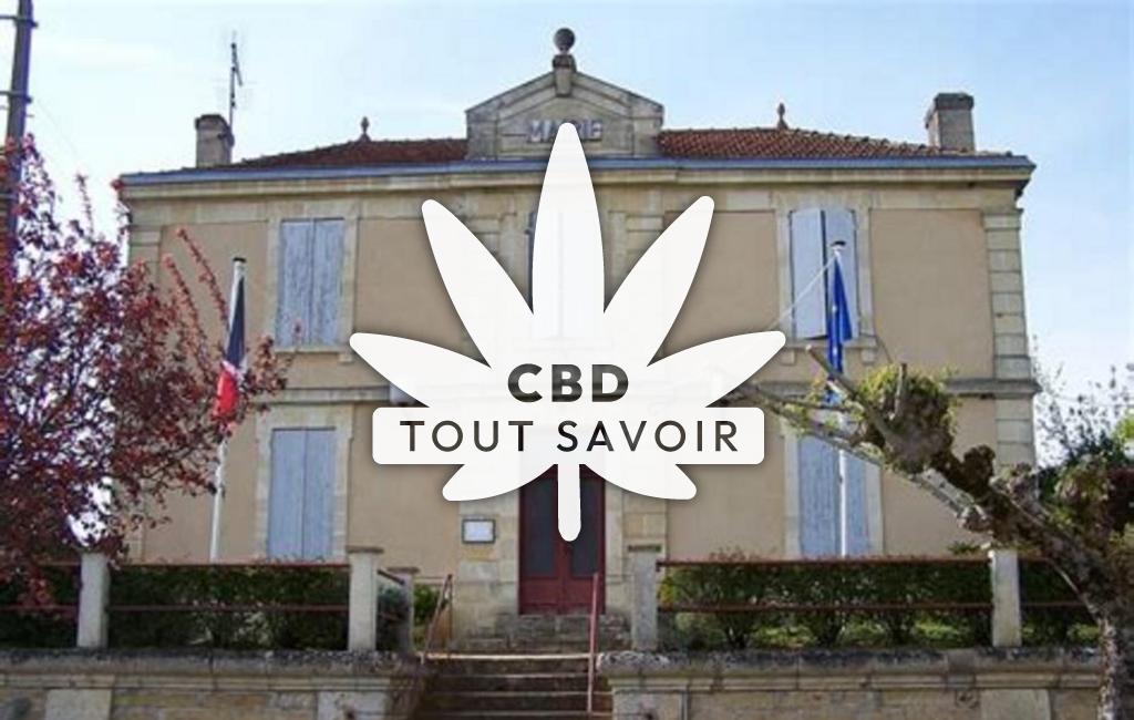 Village à Saint-Germain-de-Grave avec feuille Cannabis CBD
