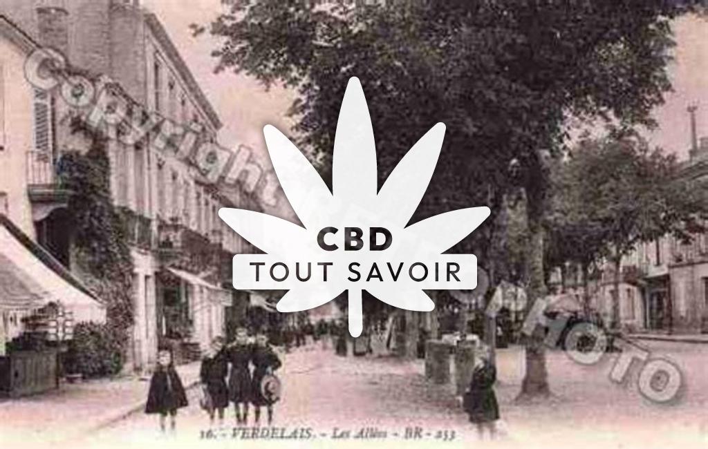 Village à Verdelais avec feuille Cannabis CBD
