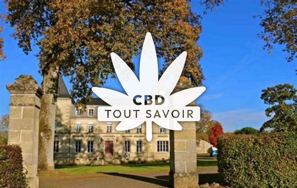 Village à Mauriac avec feuille Cannabis CBD