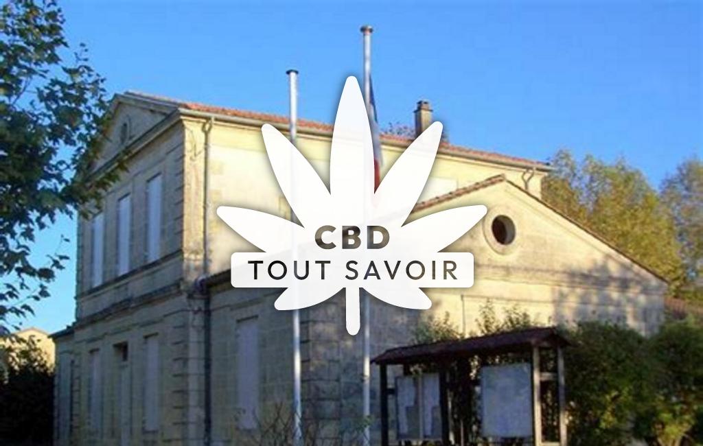 Village à Capian avec feuille Cannabis CBD