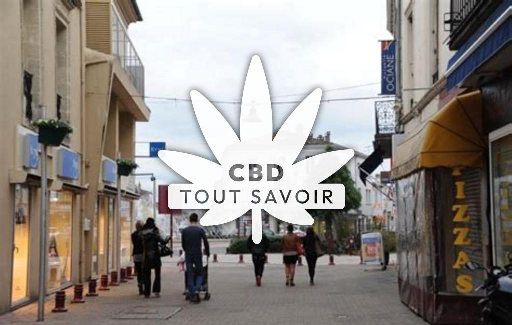 Village à Langoiran avec feuille Cannabis CBD