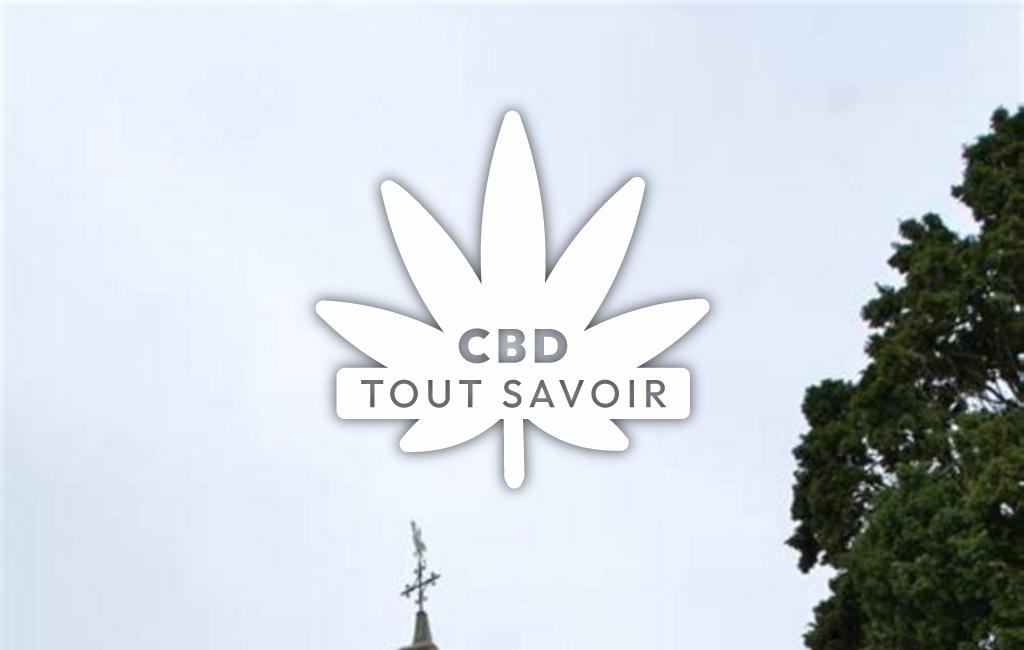 Village à Tayac avec feuille Cannabis CBD