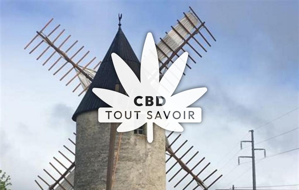 Village à Vensac avec feuille Cannabis CBD