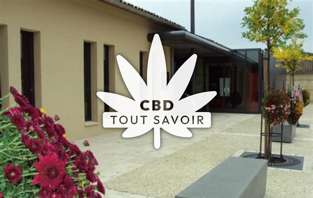Village à Lapouyade avec feuille Cannabis CBD