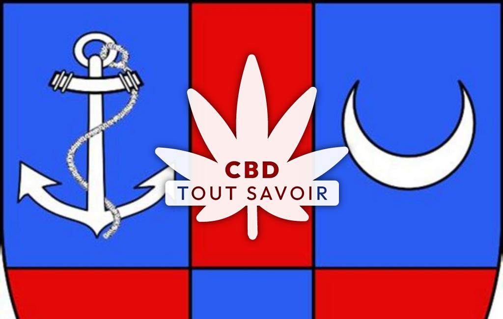 Village à Beautiran avec feuille Cannabis CBD