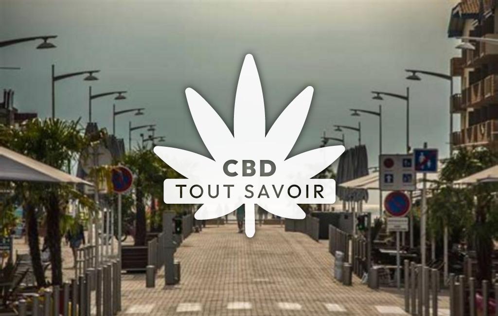 Village à Lacanau avec feuille Cannabis CBD