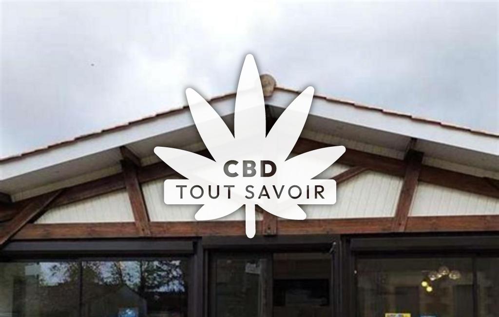 Village à Le-Temple avec feuille Cannabis CBD