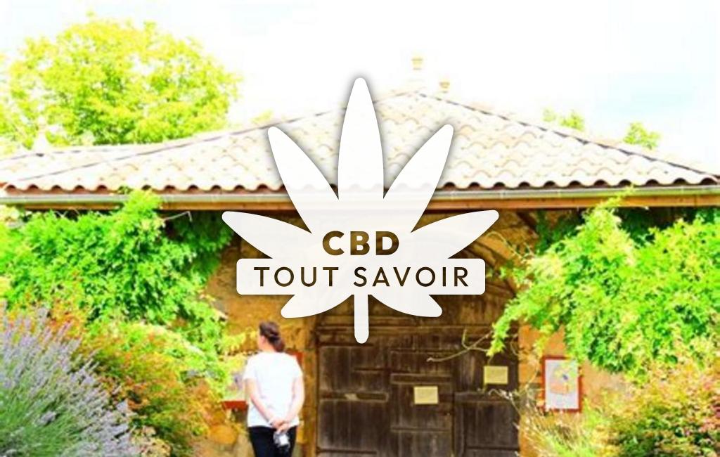 Village à Sendets avec feuille Cannabis CBD