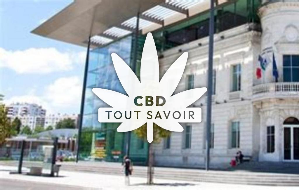 Village à Merignac avec feuille Cannabis CBD