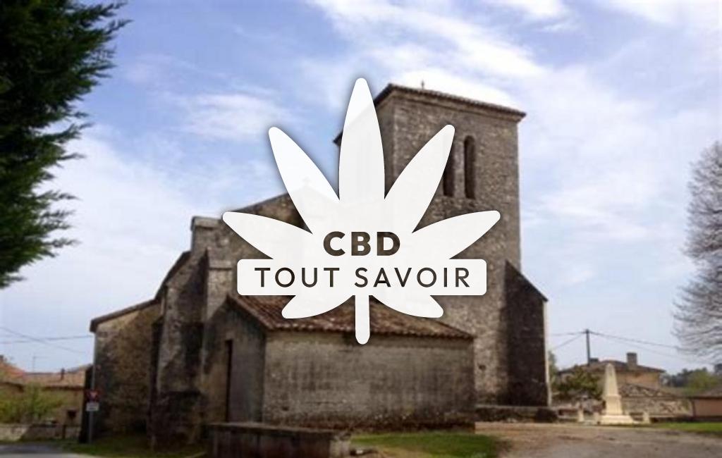 Village à Teuillac avec feuille Cannabis CBD