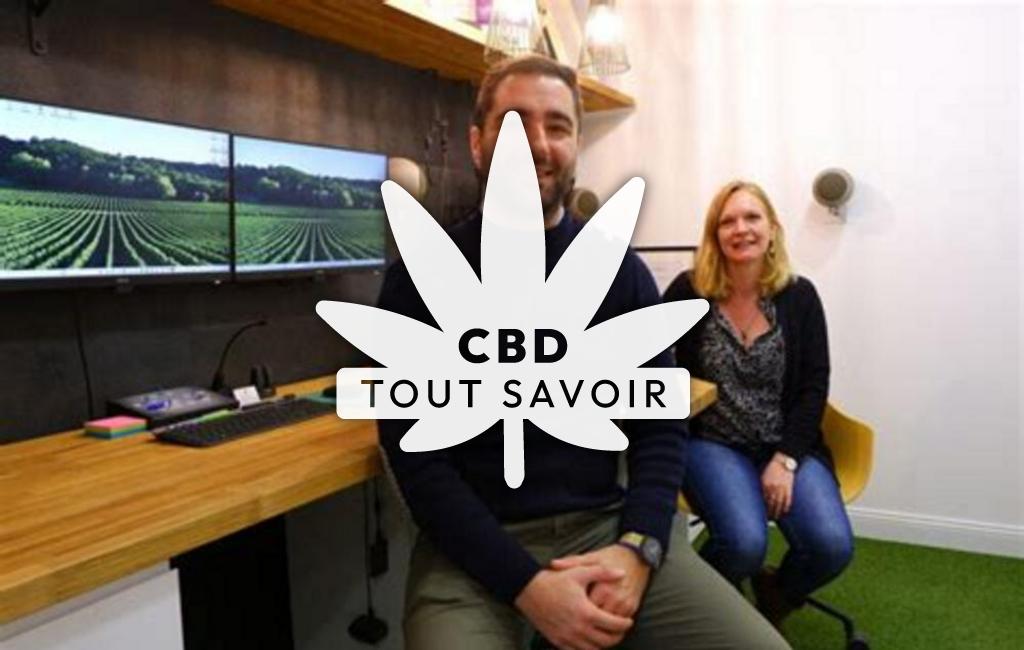 Village à Cerons avec feuille Cannabis CBD