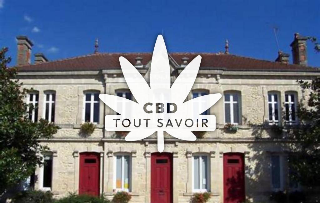 Village à Balizac avec feuille Cannabis CBD
