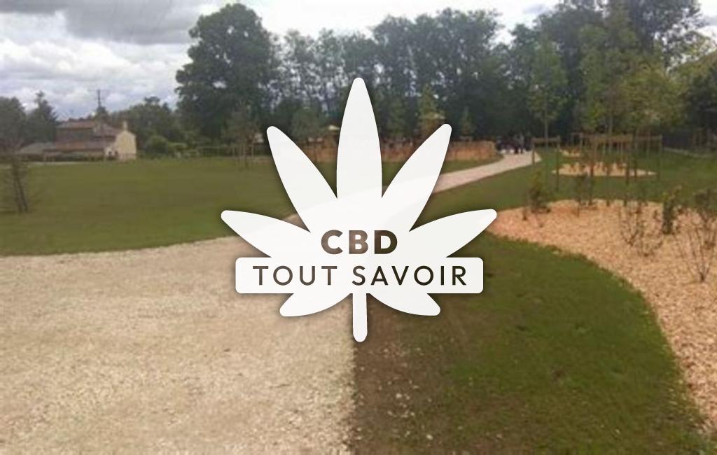 Village à Beychac-Et-Caillau avec feuille Cannabis CBD