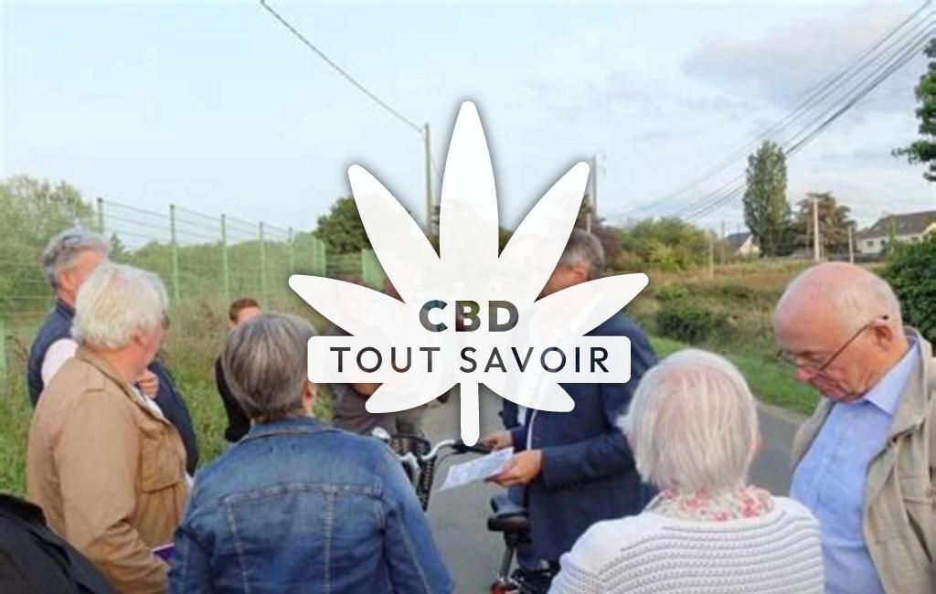 Village à Bellebat avec feuille Cannabis CBD