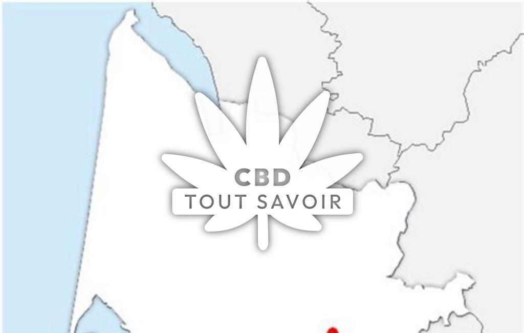 Village à Ladaux avec feuille Cannabis CBD