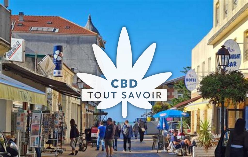 Village à Soulac-sur-Mer avec feuille Cannabis CBD