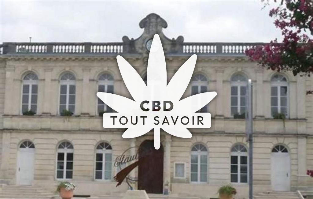 Village à Etauliers avec feuille Cannabis CBD