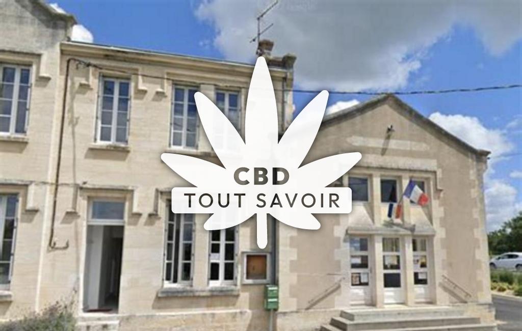 Village à Pleine-Selve avec feuille Cannabis CBD