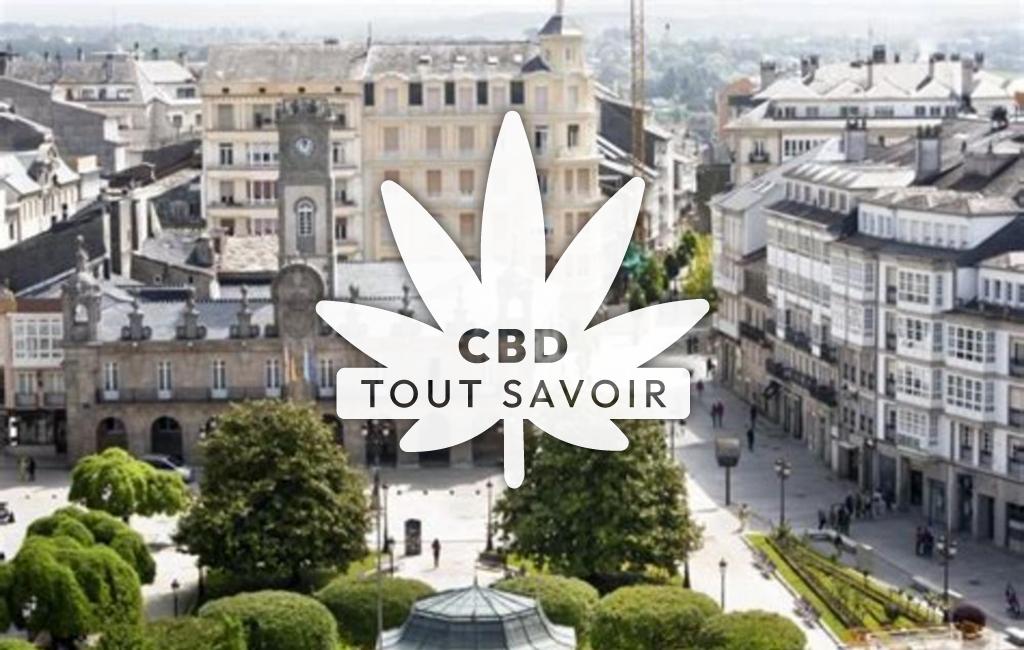 Village à Lugos avec feuille Cannabis CBD