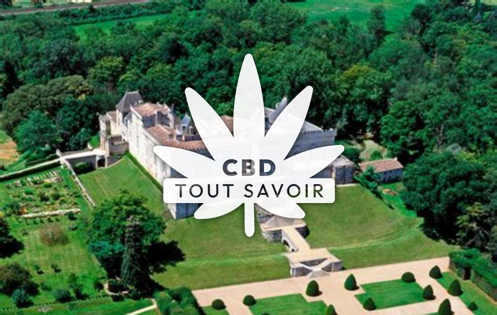 Village à Vayres avec feuille Cannabis CBD