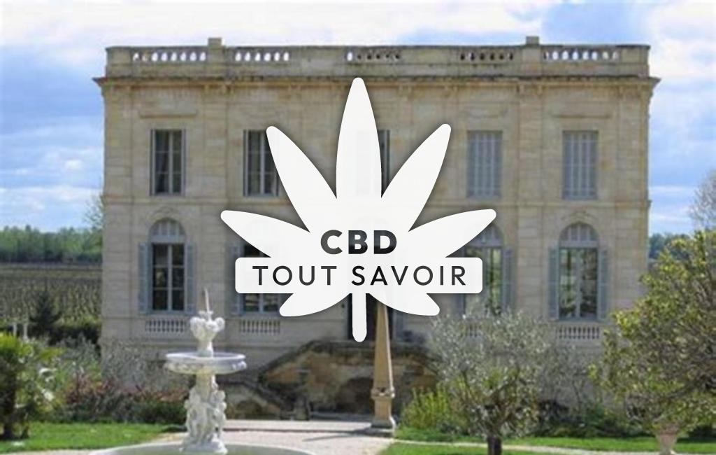 Village à Baurech avec feuille Cannabis CBD