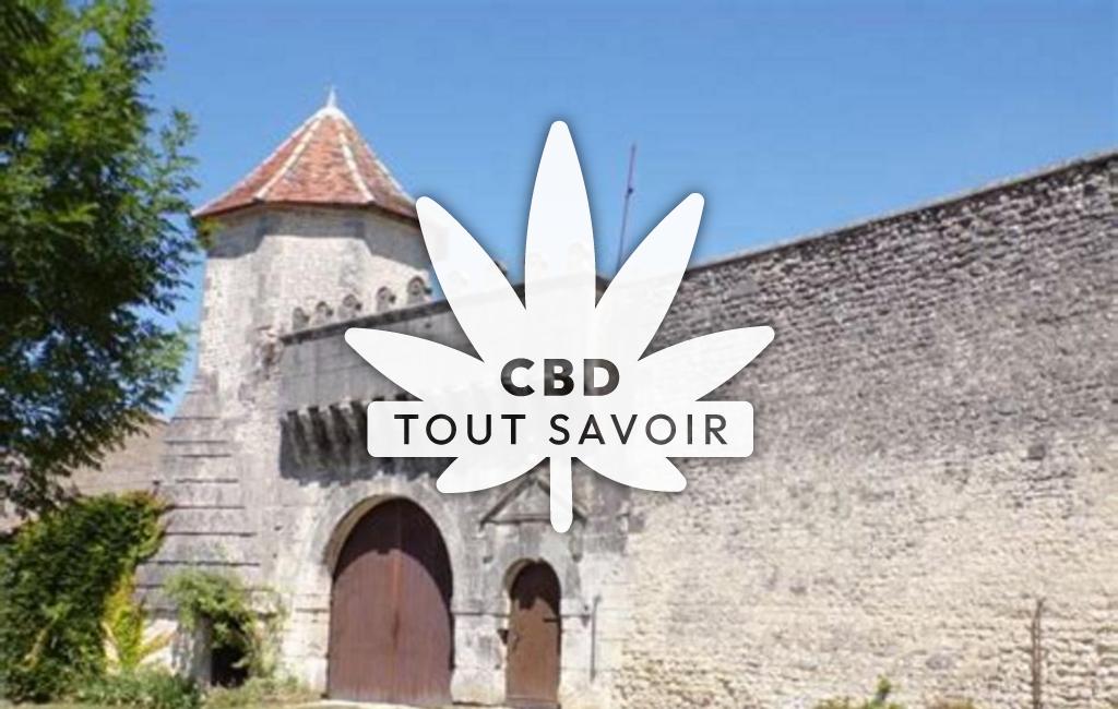 Village à Juillac avec feuille Cannabis CBD