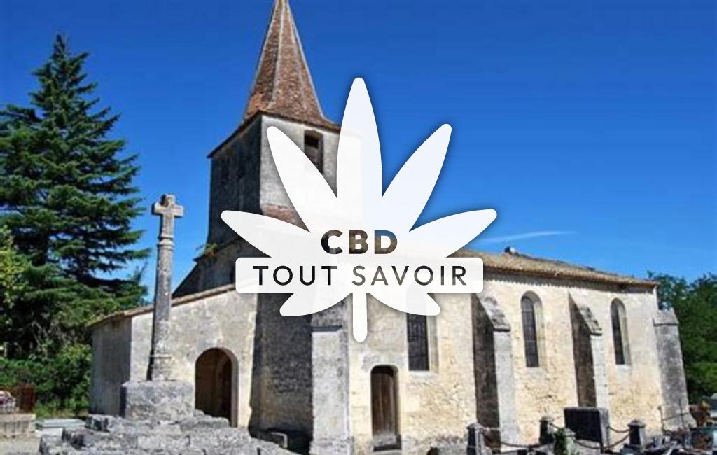Village à Saint-Ciers-D'Abzac avec feuille Cannabis CBD
