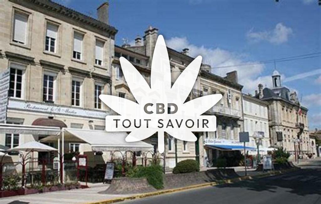 Village à Generac avec feuille Cannabis CBD