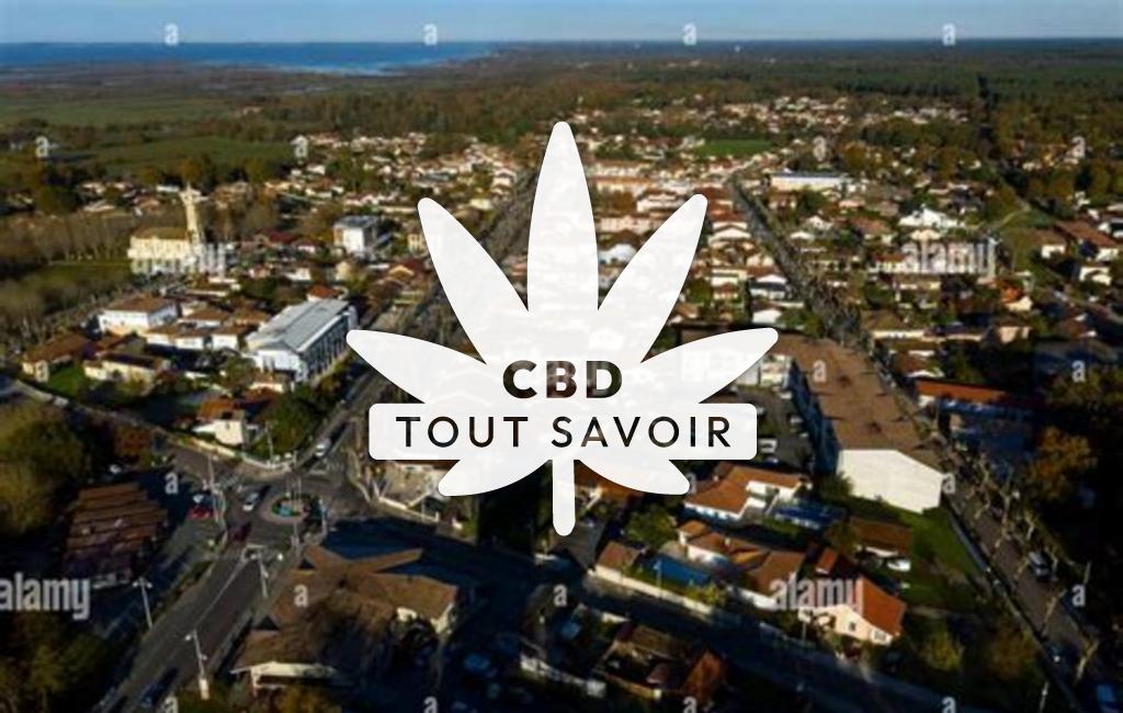 Village à Audenge avec feuille Cannabis CBD