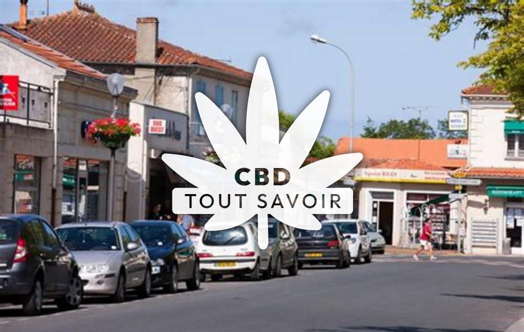 Village à Hourtin avec feuille Cannabis CBD