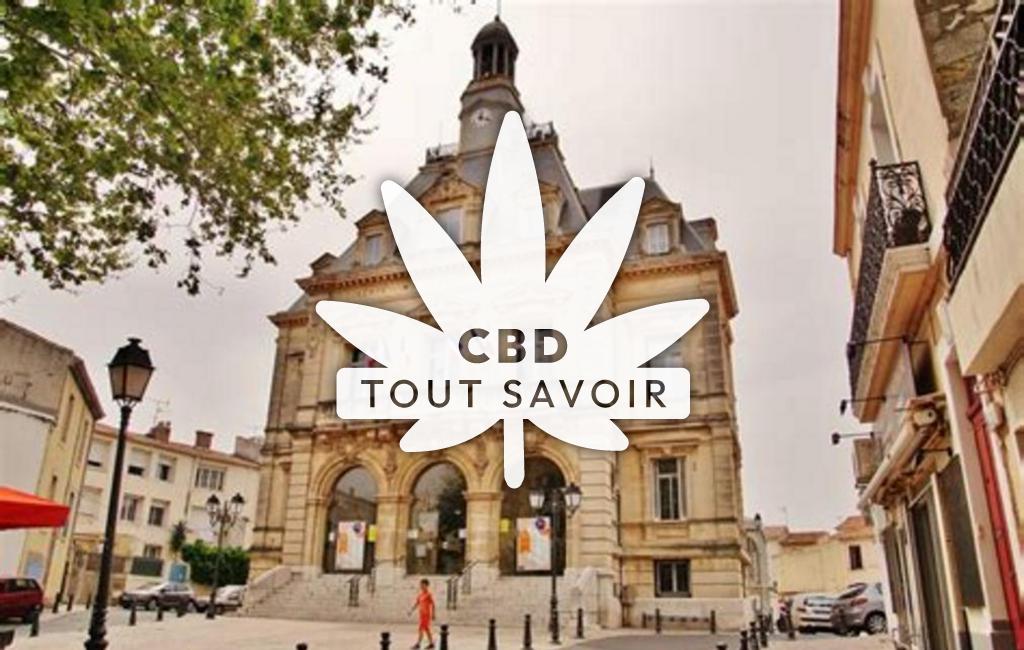Village à Frontignan avec feuille Cannabis CBD