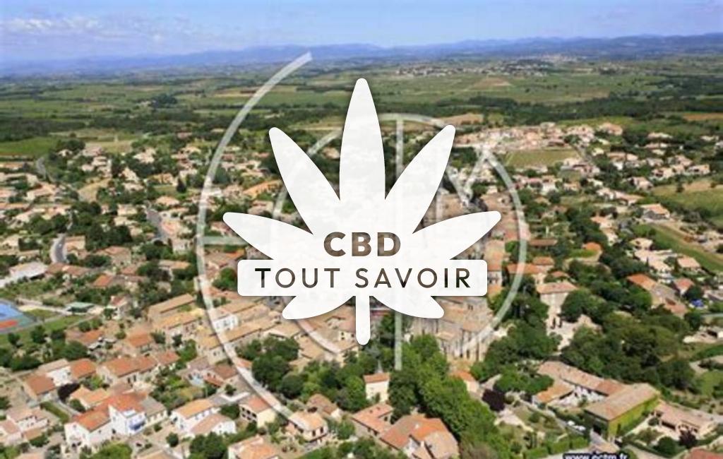 Village à Tourbes avec feuille Cannabis CBD