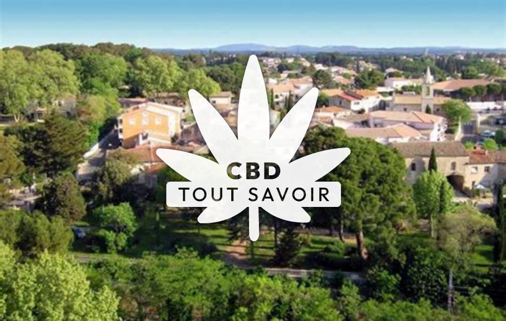 Village à Saint-Aunes avec feuille Cannabis CBD