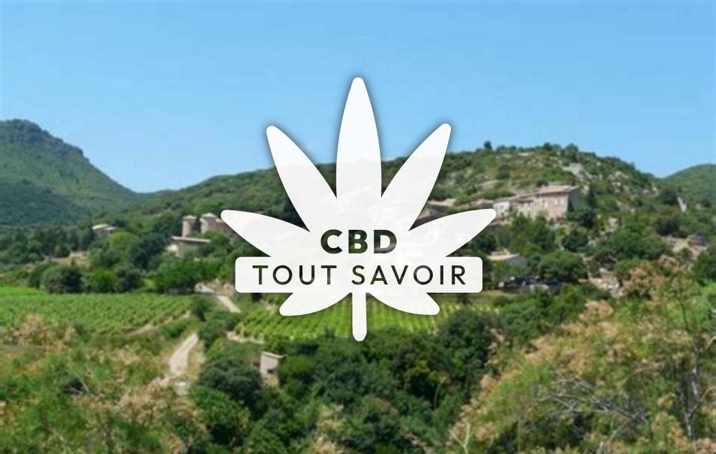 Village à Arboras avec feuille Cannabis CBD