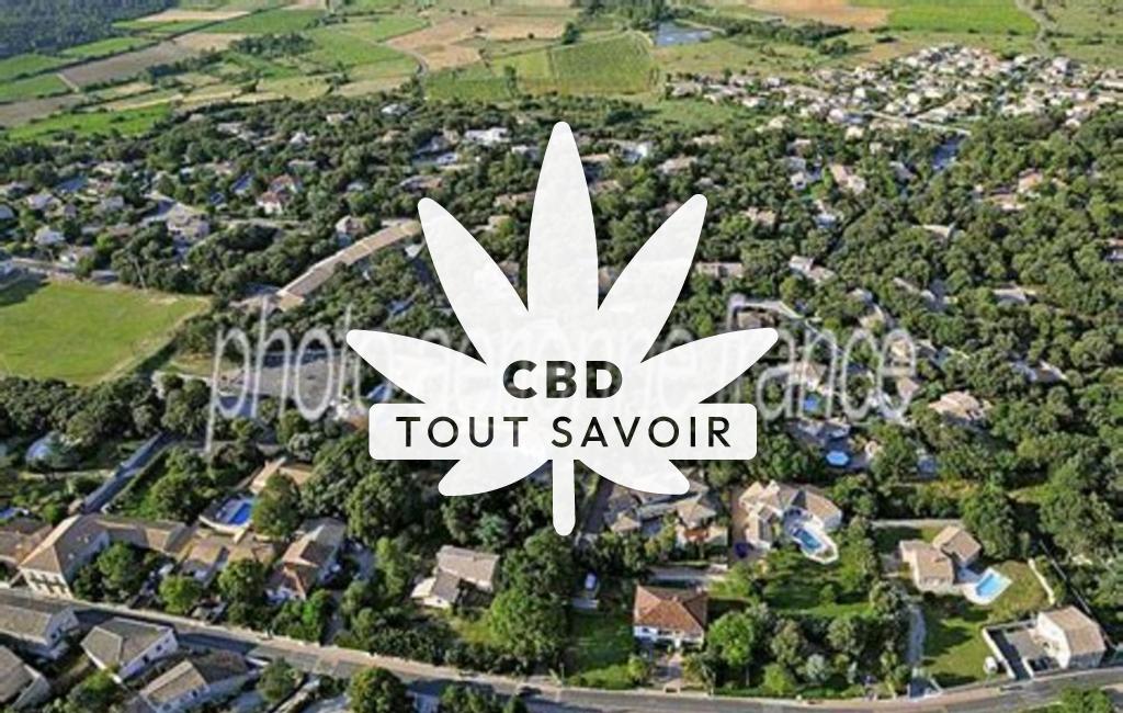 Village à Beaulieu avec feuille Cannabis CBD