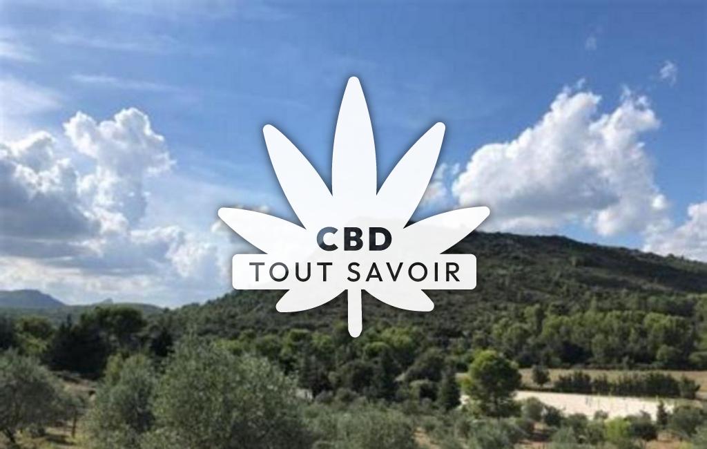 Village à Buzignargues avec feuille Cannabis CBD