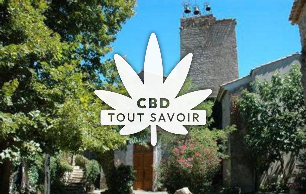 Village à Aigne avec feuille Cannabis CBD