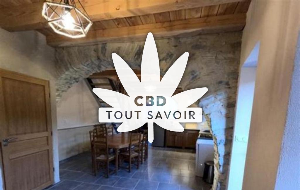 Village à Rieussec avec feuille Cannabis CBD