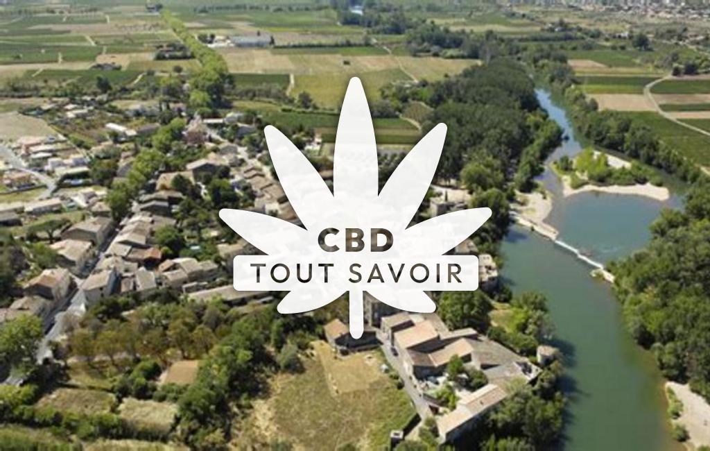 Village à Belarga avec feuille Cannabis CBD