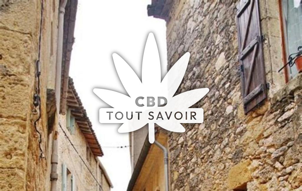 Village à Saint-Pons-de-Mauchiens avec feuille Cannabis CBD
