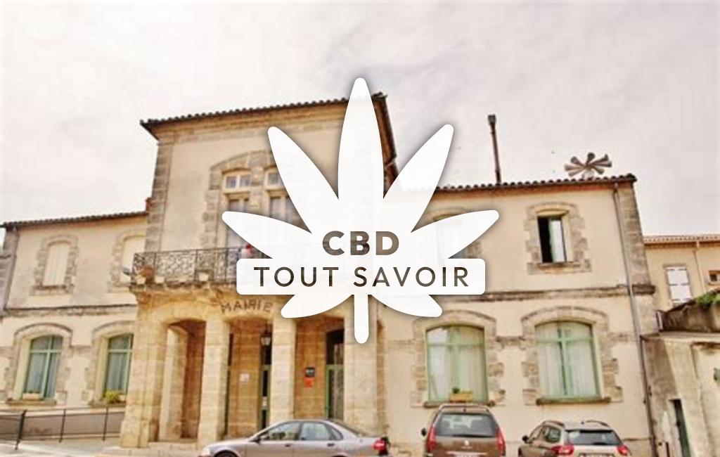 Village à Tressan avec feuille Cannabis CBD